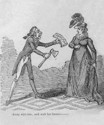 彼女と離れて、それゆえ彼女を置き去りにする---、c1820。