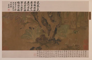 竹、蛙、昆虫、明代、1368～1644年。