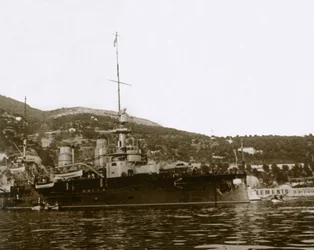 フランス、ヴィルフランシュの戦艦、c1914-c1918