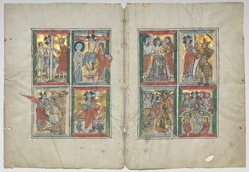 キリストの生涯からの場面を持つBifolio、1230〜1240。