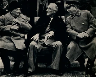1945年2月、クリミアでのビッグスリーカンファレンス。