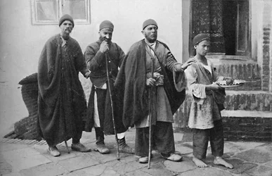 1902年、ペルシャ、テヘランの盲目の乞食