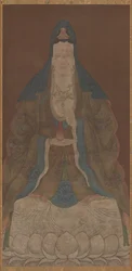 花瓶と柳の小枝を持つ観音菩薩、明王朝、1368-1644。