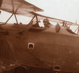 ブレゲ複葉機離陸、C1914-C1918