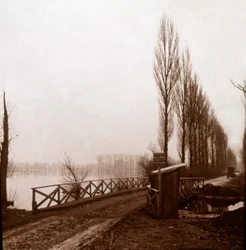 アイレット川の橋、北フランス、c1918
