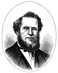 アメリカのモルモン教指導者ブリガム・ヤング、1870年頃