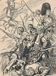 ウォータールーの戦い、1907年のイギリスの兵士