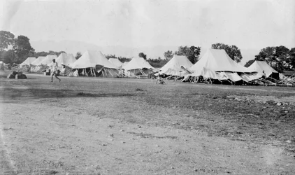 イギリス陸軍の野営地、インド、デラダン、1917年
