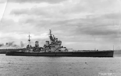 英国戦艦HMSキングジョージV、シドニー、オーストラリア、1945
