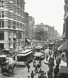 ブロードウェイ、ニューヨーク、アメリカ合衆国、1895。