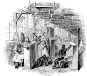 Broadwoodsピアノ工場、ホースフェリーロード、ウェストミンスター、ロンドン、1842