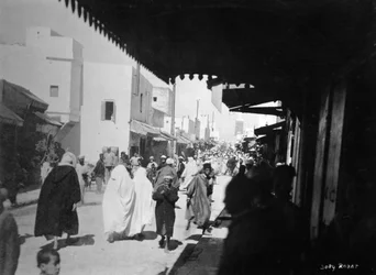 忙しい通り、ラバト、モロッコ、c1920s-c1930s