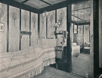 北ドイツのロイドSSのキャビン・デ・ラックス。 Kronprinzessin Cecilie、c1907