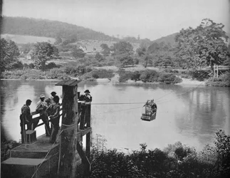 ケーブルフェリー、ペンシルベニア州ラコッレ、c1897の近く。