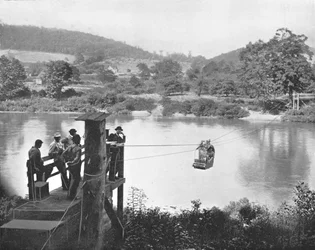 ケーブルフェリー、ペンシルベニア州ラコレ付近、c1900。