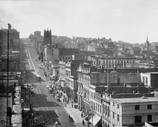 カリフォルニアストリート、サンフランシスコ、カリフォルニア、米国、c1900。