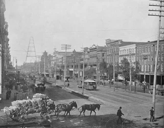 Canal Street、ニューオーリンズ、ルイジアナ、c1897。