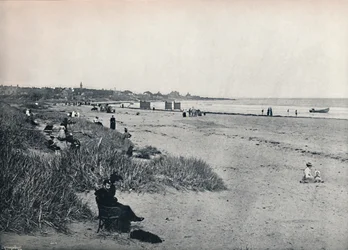 Carnousetie-町とビーチ、1895