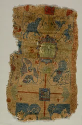 カーペットの断片、c。 1400年代。