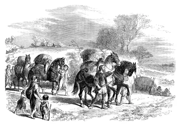 パックホースでロンドンにパンを運ぶ、c1895