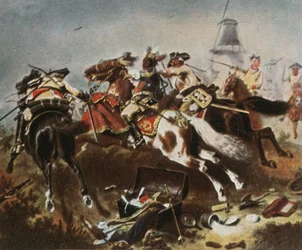 1936年、1757年11月5日、ロスバッハでの騎兵隊の交戦。