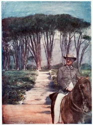 Cecil Rhodes、イギリス生まれの南アフリカの起業家、政治家、c1900