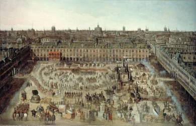 1612年、ルイ13世とアンヌ・ドートリッシュの結婚契約の祝賀会。