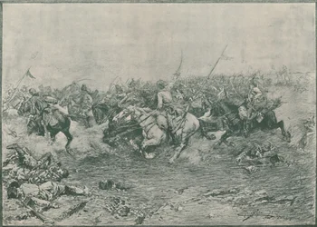 1800年、1896年のマレンゴの戦いでの第12騎兵の突撃。
