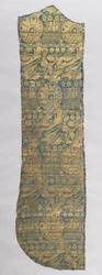 現実的な動物とのChasubleの断片、c。 1420年。