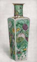 中国のクラブ形の花瓶。カンシー時代、1661-1722、1928
