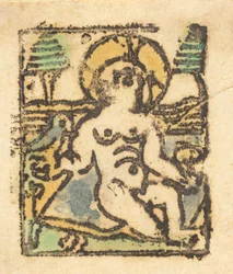 鳥と一緒にいるキリストの子供、1480年。