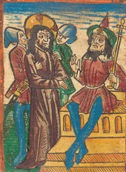 ピラトの前のキリスト、c。 1490年。