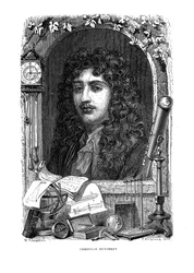 Christiaan Huygens 1629-1695、オランダの物理学者、数学者および天文学者、c1870