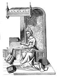 クリスティンドピザン1364〜1430、中世の作家、修辞学者、評論家、15世紀、1870