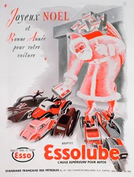 Essolubeモーターオイルのクリスマス広告、1938