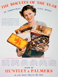 ハントリーとパーマーズのビスケットのクリスマス広告、1935