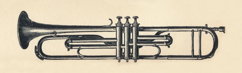クロマチックトランペット、1895年。