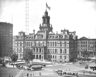 シティホール、デトロイト、ミシガン、米国、c1900。