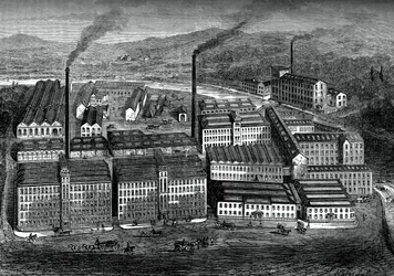 クラークスアンカースレッドワークス、ペイズリー、スコットランド、c1880