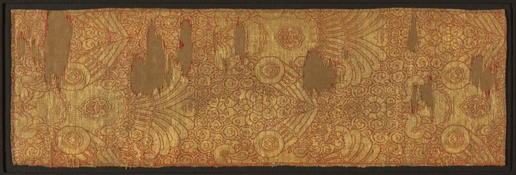 布地：1200年代半ばに展示されたファルコン。