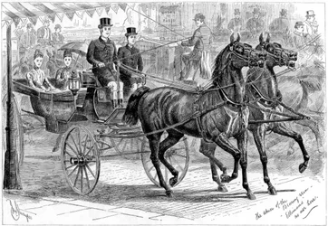 1889年のコーチと馬