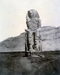 メムノンの巨像、テーベ、エジプト、1852年