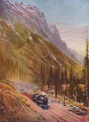 セルカーク山脈のコンノートトンネル。カナダ太平洋鉄道、1926