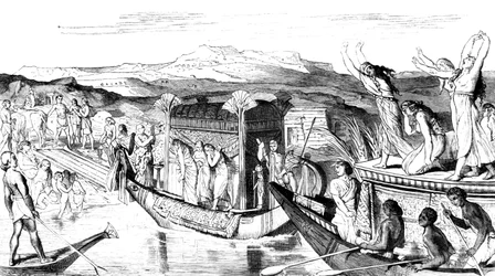 エジプトのネクロポリスで帰国する護送船団、1881年