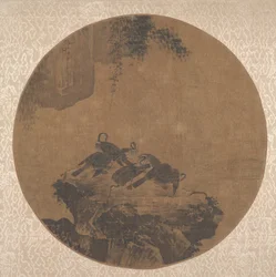 岩の上の鵜。