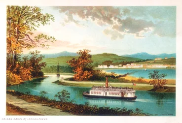 スコットランド、ロッホギルヘッドのクリナン運河、1891年