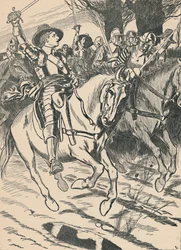 クロムウェルは彼のアイアンサイドを戦いに導く、c1907