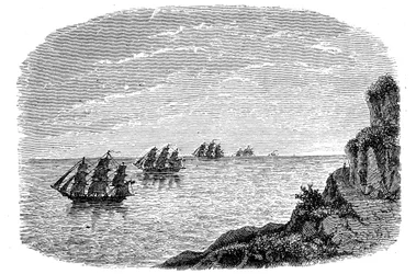 地球の曲率、c1880