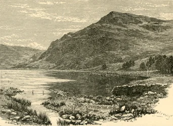 Cwm Buchan LakeとCraig-Y-Saith、1898年。