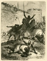 Simon De Montfortの死、1218年、1890年。